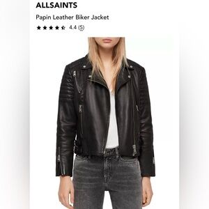 AllSaints Papin Leather Biker Jacket - Buttery Soft Lamb Leather $995